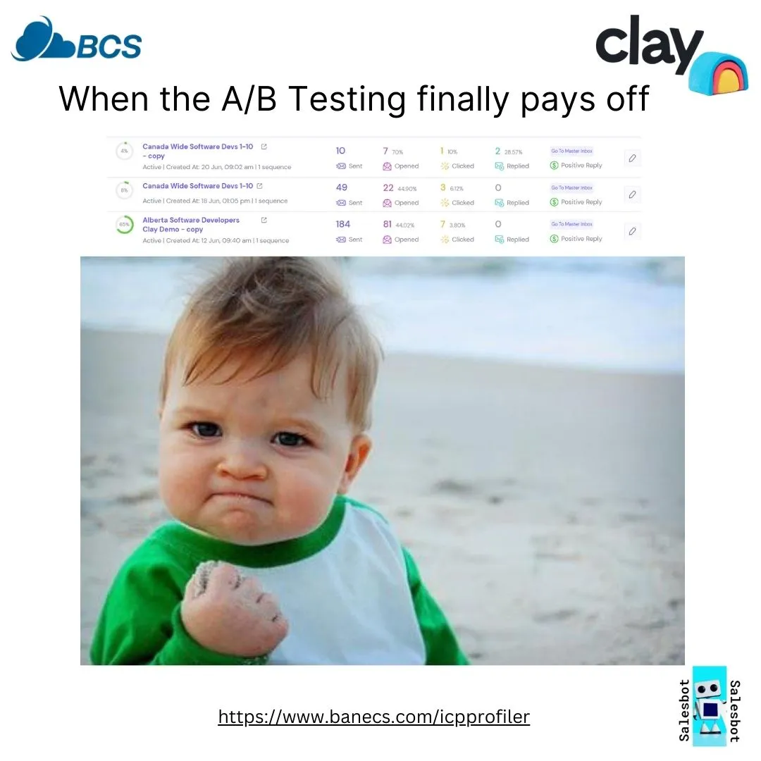 baby Fist Pumping with Email Stats