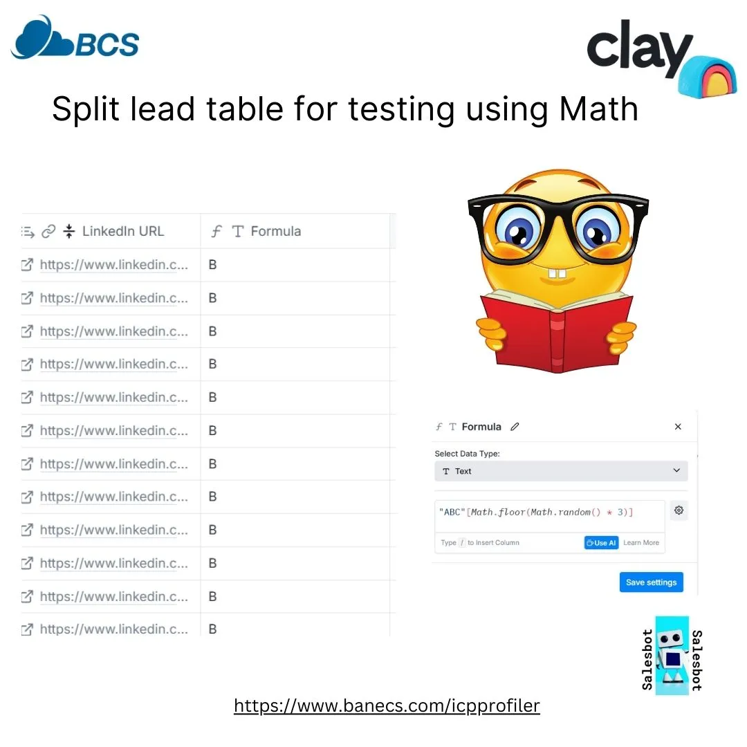 Clay AB Test formula