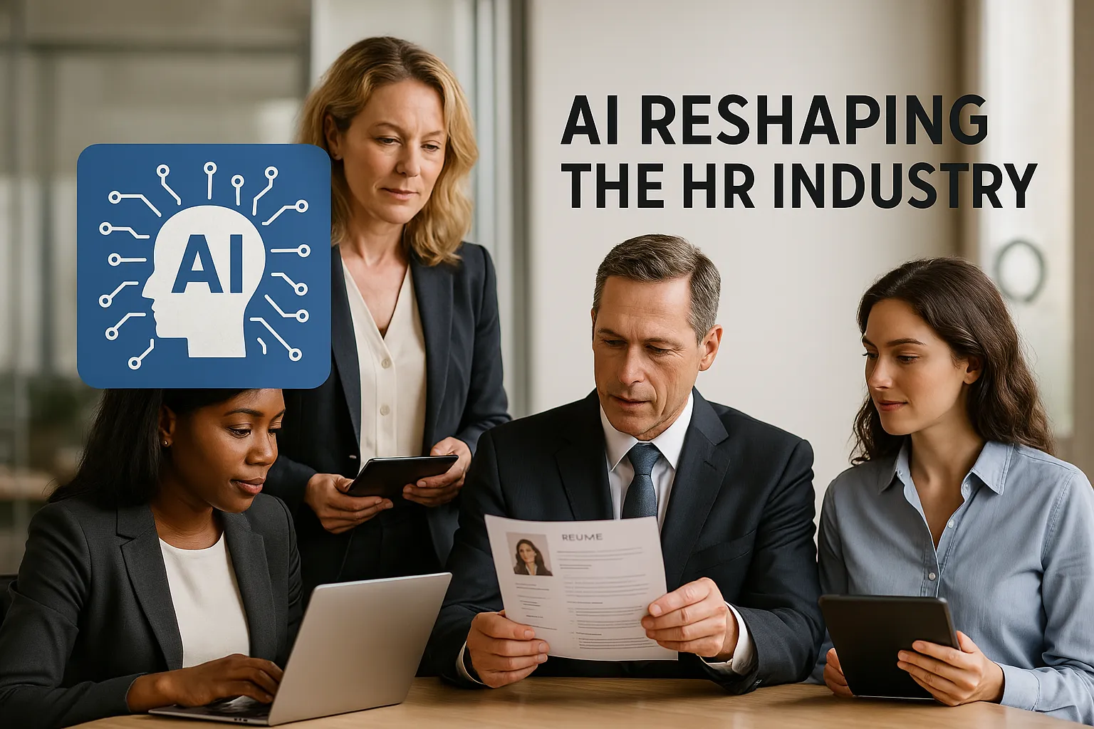 HR staff reviewing resumes