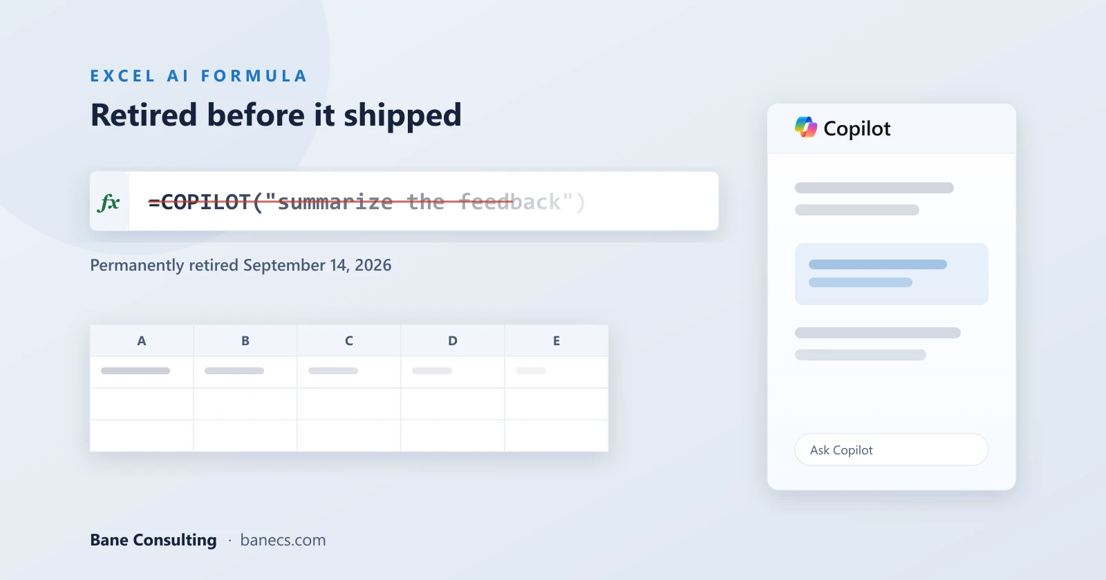 Copilot and Excel: the AI formula that did not last