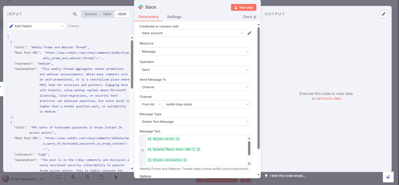 n8n Slack Node