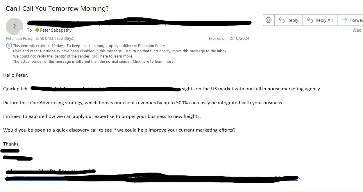spam email